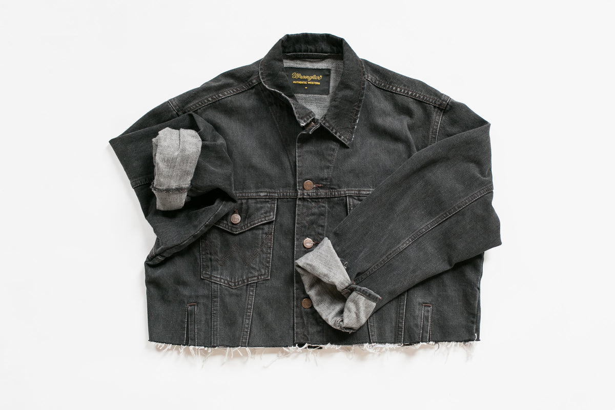 HUECLOSET DESTROYED NON‐COLLAR DENIM JACKET (2colors)BTR124 062A0417_c138a8da-b8d2-491a-