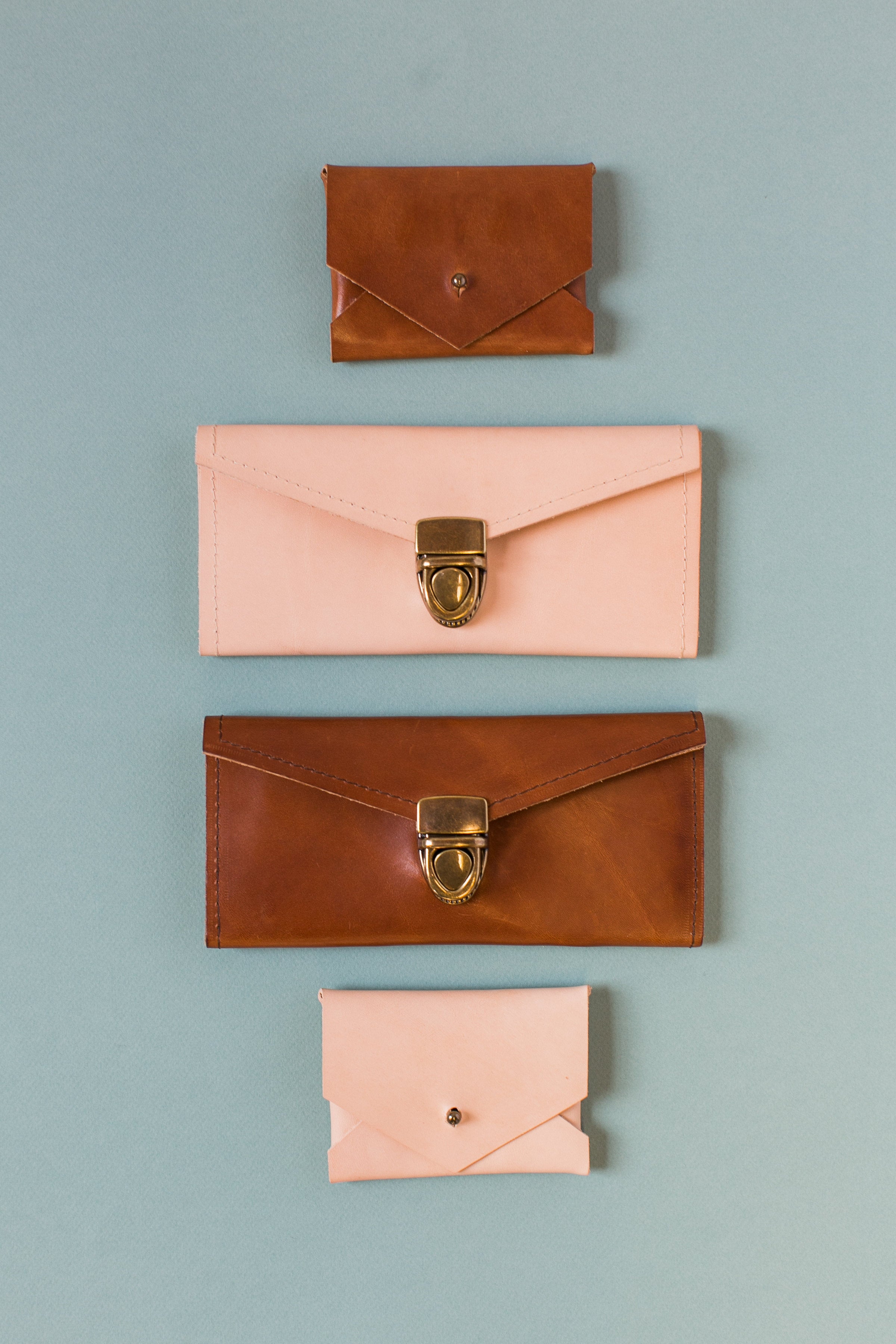 Leather Envelope Clutch Wallet